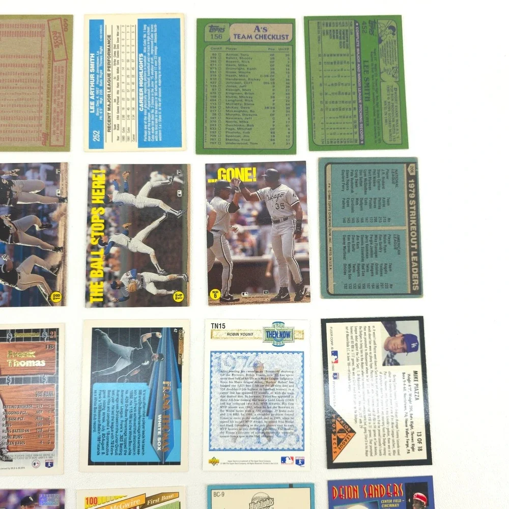 25 Card Baseball Star Lot Several Year Span All Pictured Yount Rose Thomas Ryan